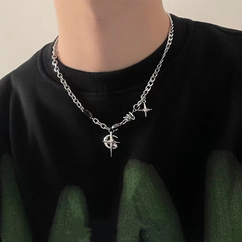 Men Accessories Neck Chain - 2023 Koreaanse Fashion Goth Punk Moon