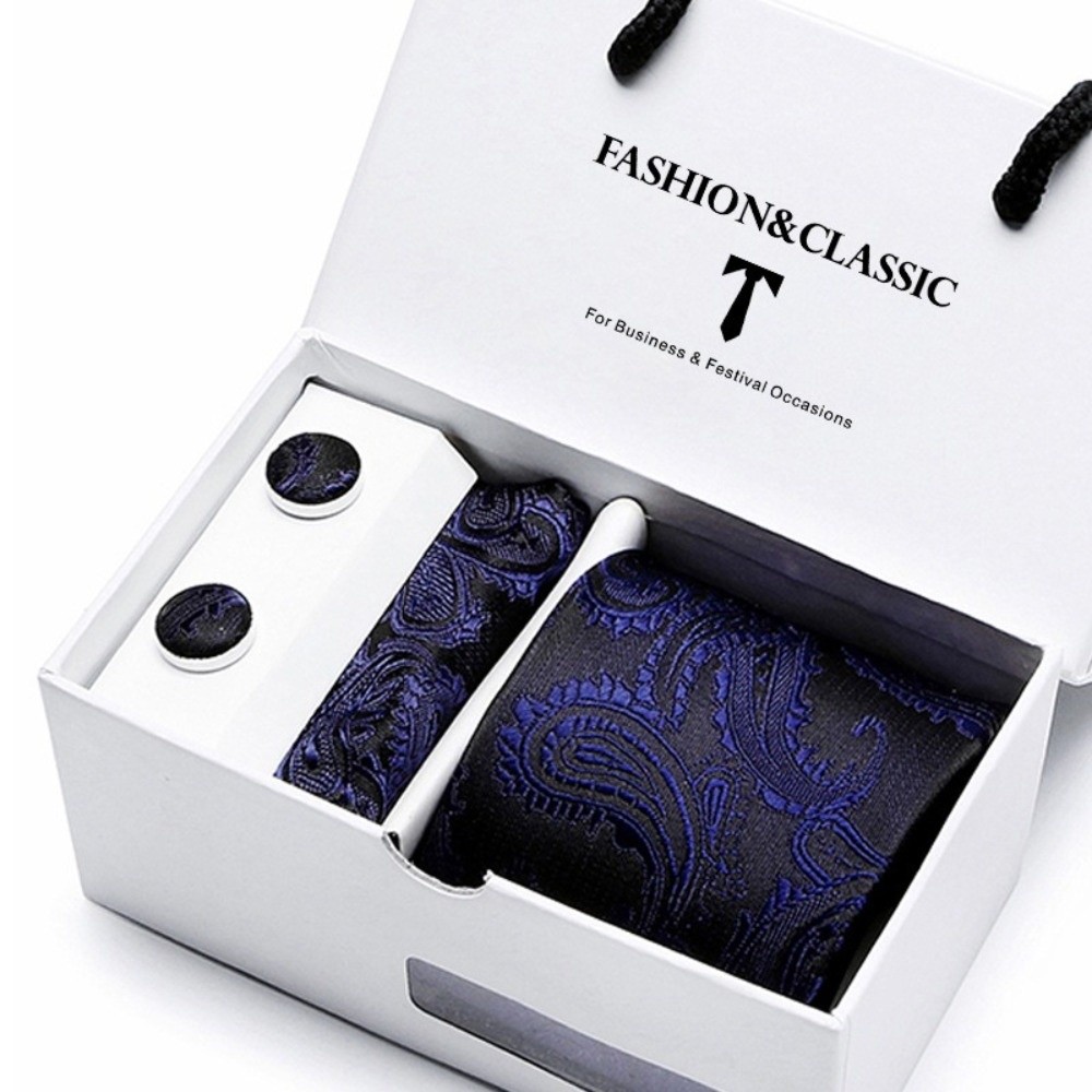 Luxe geweven zijden jacquard s - Neck Tie Set Box recensie en prijs