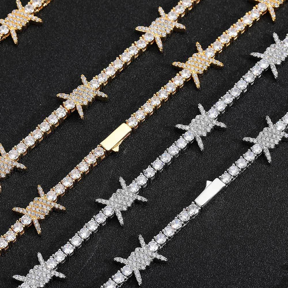 24 inch Iced Out Barbed Wire T - Men Accessories Neck Chain recensie en prijs