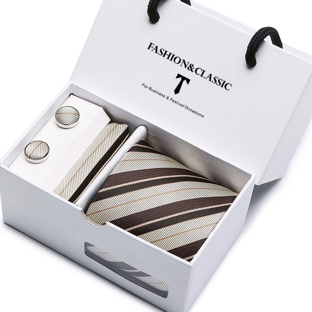 Luxe geweven zijden jacquard s - Neck Tie Set Box recensie en prijs