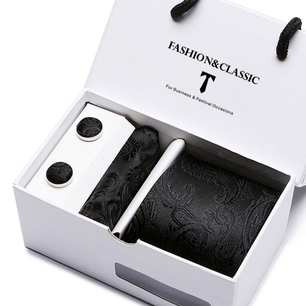 Luxe geweven zijden jacquard s - Neck Tie Set Box recensie en prijs